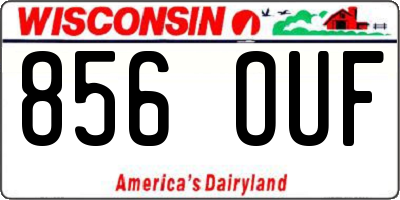 WI license plate 856OUF