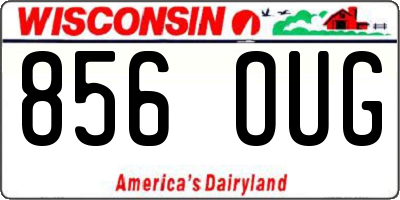 WI license plate 856OUG