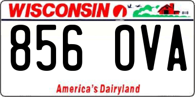 WI license plate 856OVA