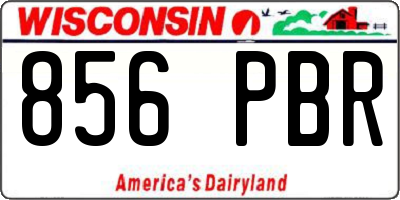 WI license plate 856PBR