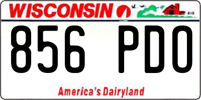 WI license plate 856PDO