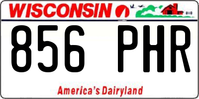 WI license plate 856PHR