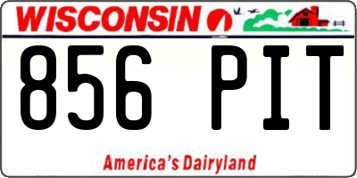 WI license plate 856PIT