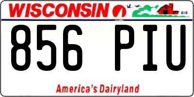 WI license plate 856PIU