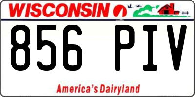 WI license plate 856PIV
