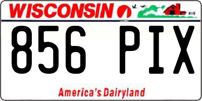 WI license plate 856PIX