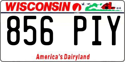 WI license plate 856PIY