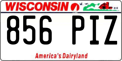 WI license plate 856PIZ
