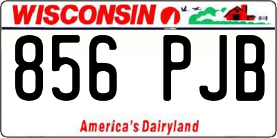 WI license plate 856PJB