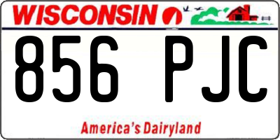 WI license plate 856PJC