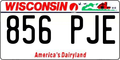 WI license plate 856PJE