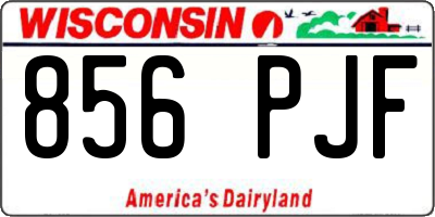WI license plate 856PJF