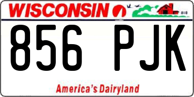 WI license plate 856PJK