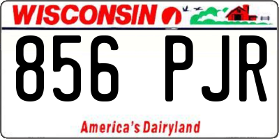 WI license plate 856PJR