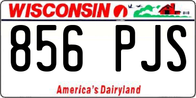 WI license plate 856PJS
