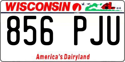 WI license plate 856PJU