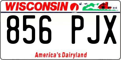 WI license plate 856PJX