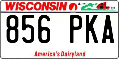 WI license plate 856PKA