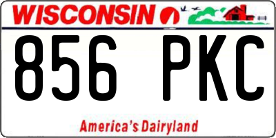 WI license plate 856PKC