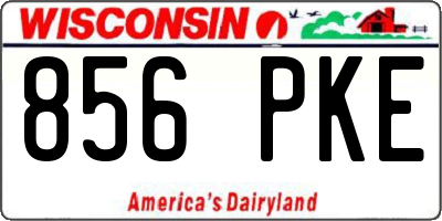 WI license plate 856PKE
