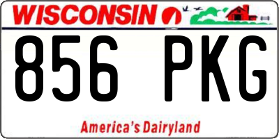 WI license plate 856PKG