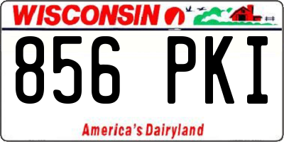 WI license plate 856PKI