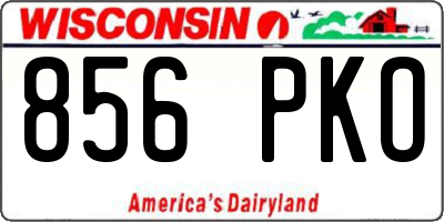 WI license plate 856PKO