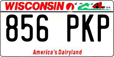 WI license plate 856PKP