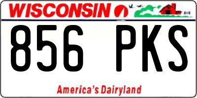 WI license plate 856PKS