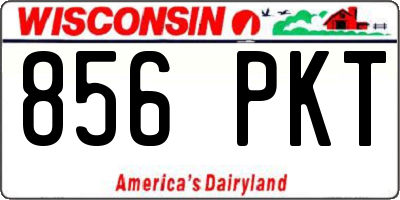 WI license plate 856PKT