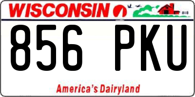 WI license plate 856PKU