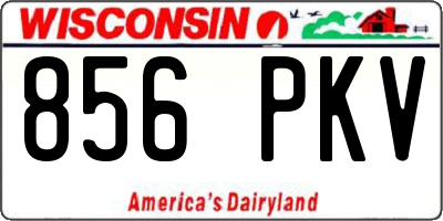 WI license plate 856PKV