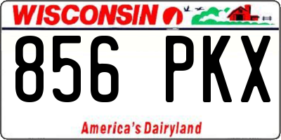 WI license plate 856PKX