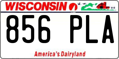 WI license plate 856PLA