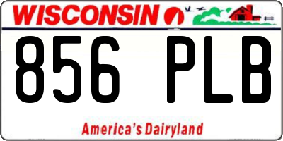 WI license plate 856PLB