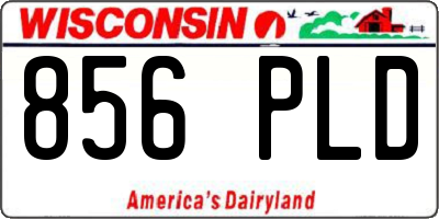 WI license plate 856PLD