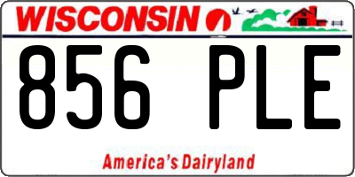 WI license plate 856PLE