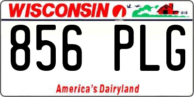 WI license plate 856PLG