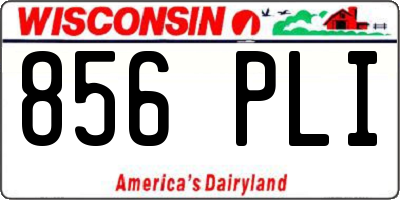 WI license plate 856PLI
