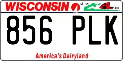 WI license plate 856PLK