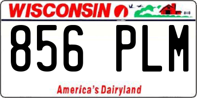 WI license plate 856PLM