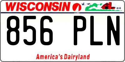 WI license plate 856PLN