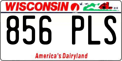 WI license plate 856PLS
