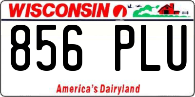 WI license plate 856PLU