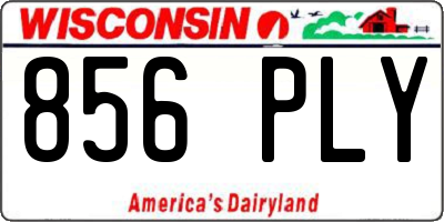 WI license plate 856PLY