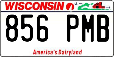 WI license plate 856PMB