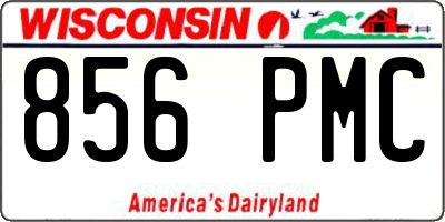 WI license plate 856PMC