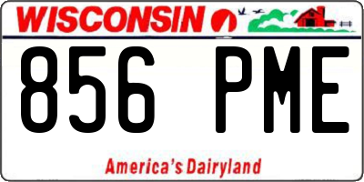 WI license plate 856PME