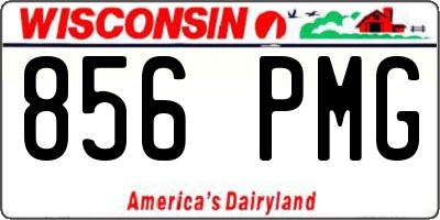 WI license plate 856PMG