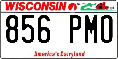 WI license plate 856PMO